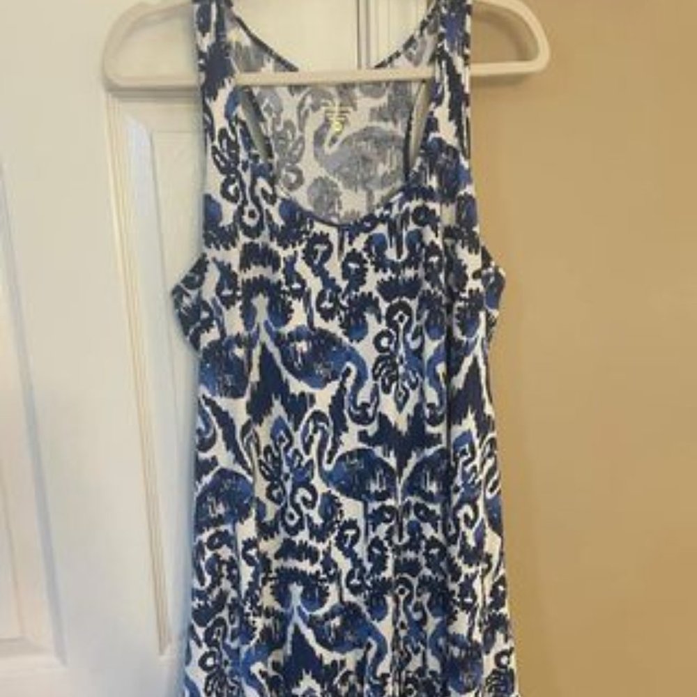 Lilly Pulitzer Women's Blue Flamingo Hampton Dress